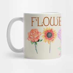Vintage Flowers - Rose, Sunflower, Peony & Lavender Mug